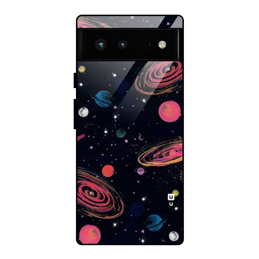 Galaxy Beauty Glass Back Case for Google Pixel 6