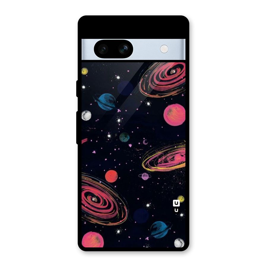 Galaxy Beauty Glass Back Case for Google Pixel 7a