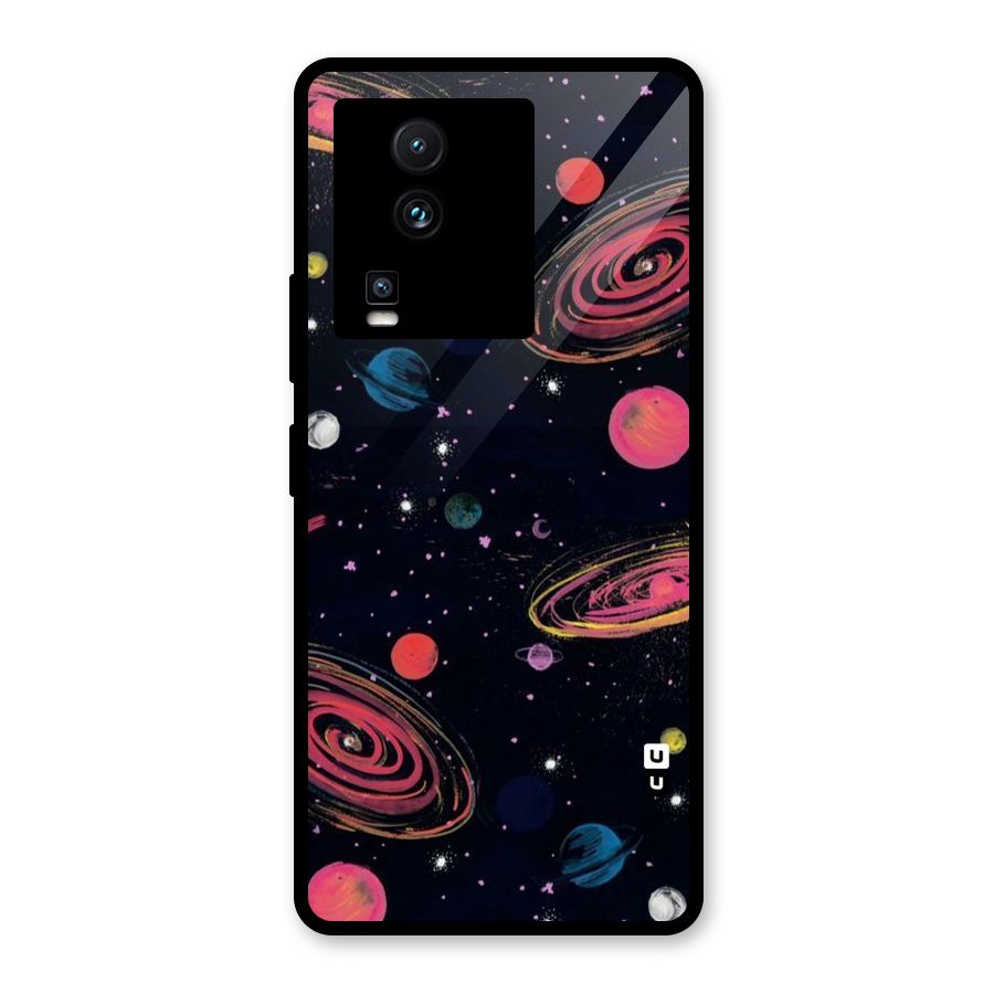 Galaxy Beauty Glass Back Case for Vivo iQOO Neo 7
