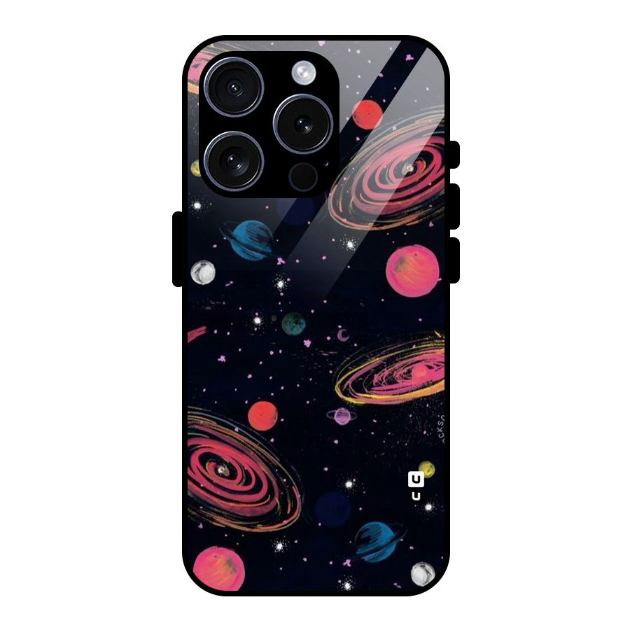 Galaxy Beauty Glass Back Case for iPhone 15 Pro