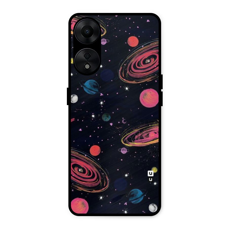 Galaxy Beauty Metal Back Case for Oppo A78 5G