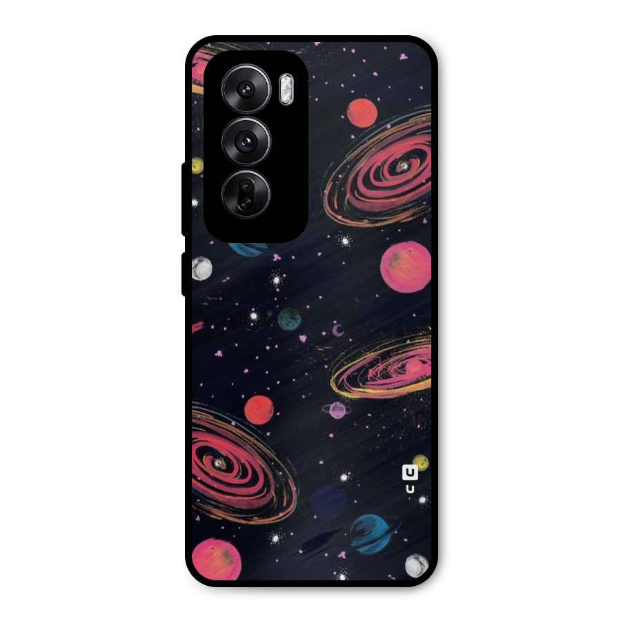 Galaxy Beauty Metal Back Case for Oppo Reno12