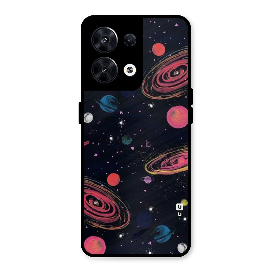 Galaxy Beauty Metal Back Case for Oppo Reno8 5G