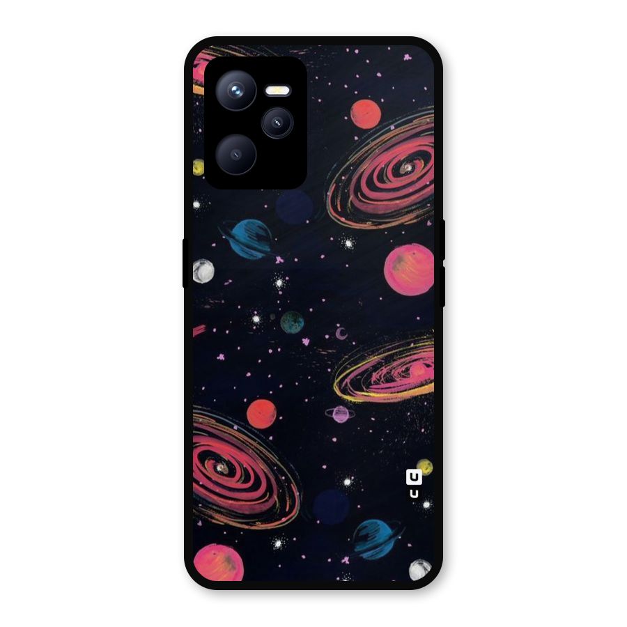 Galaxy Beauty Metal Back Case for Realme C35
