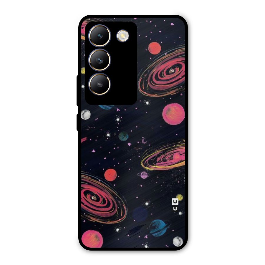 Galaxy Beauty Metal Back Case for Vivo T3 5G