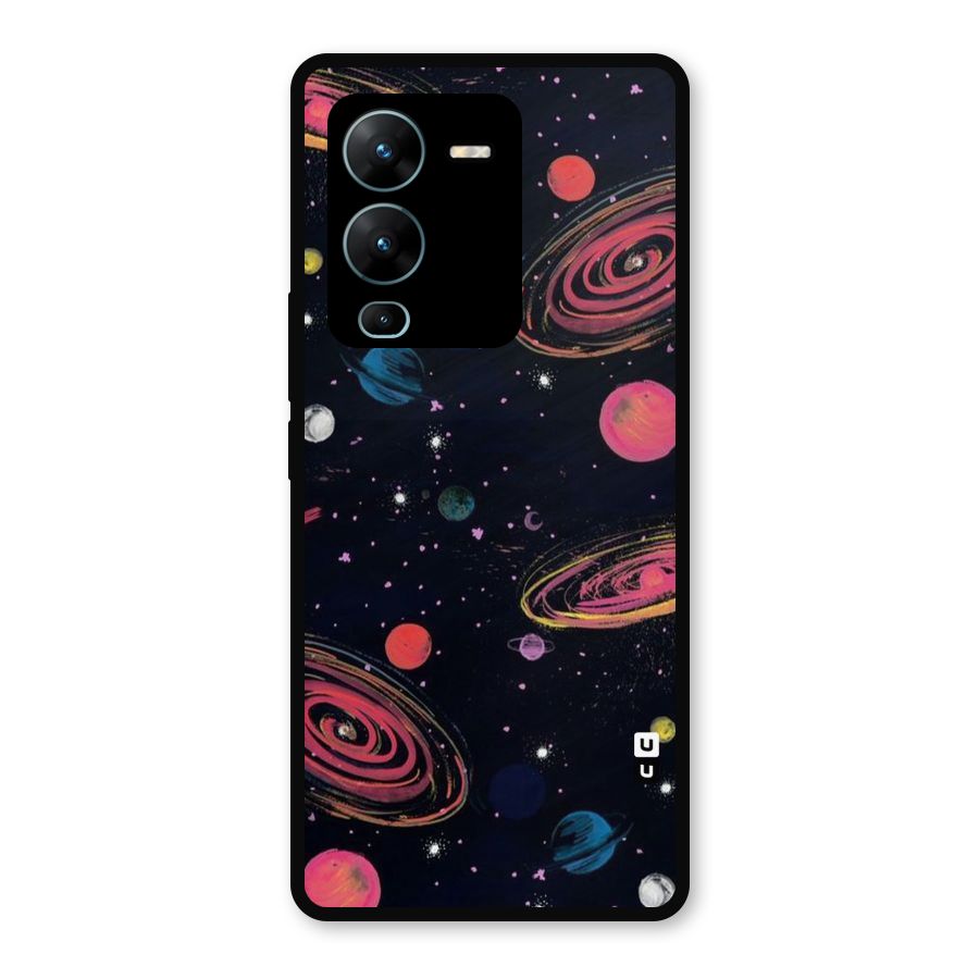 Galaxy Beauty Metal Back Case for Vivo V25 Pro
