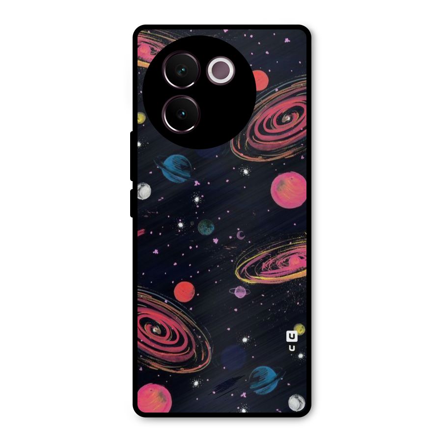 Galaxy Beauty Metal Back Case for Vivo V30e