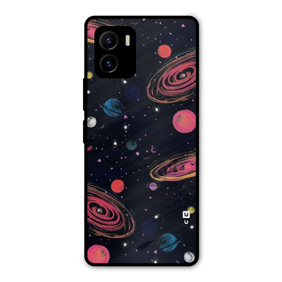 Galaxy Beauty Metal Back Case for Vivo Y15s
