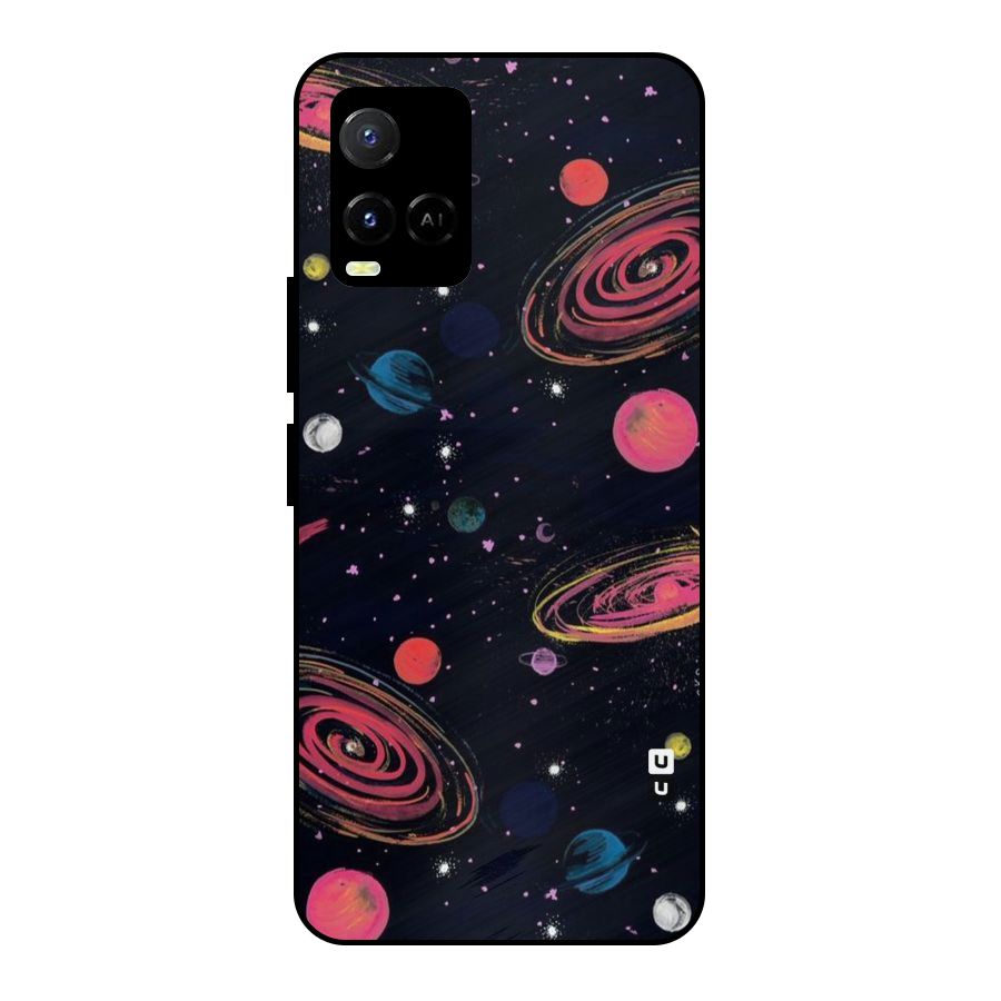 Galaxy Beauty Metal Back Case for Vivo Y21A