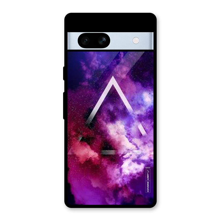 Galaxy Smoke Hues Glass Back Case for Google Pixel 7a