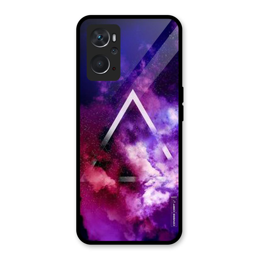 Galaxy Smoke Hues Glass Back Case for Oppo K10 4G