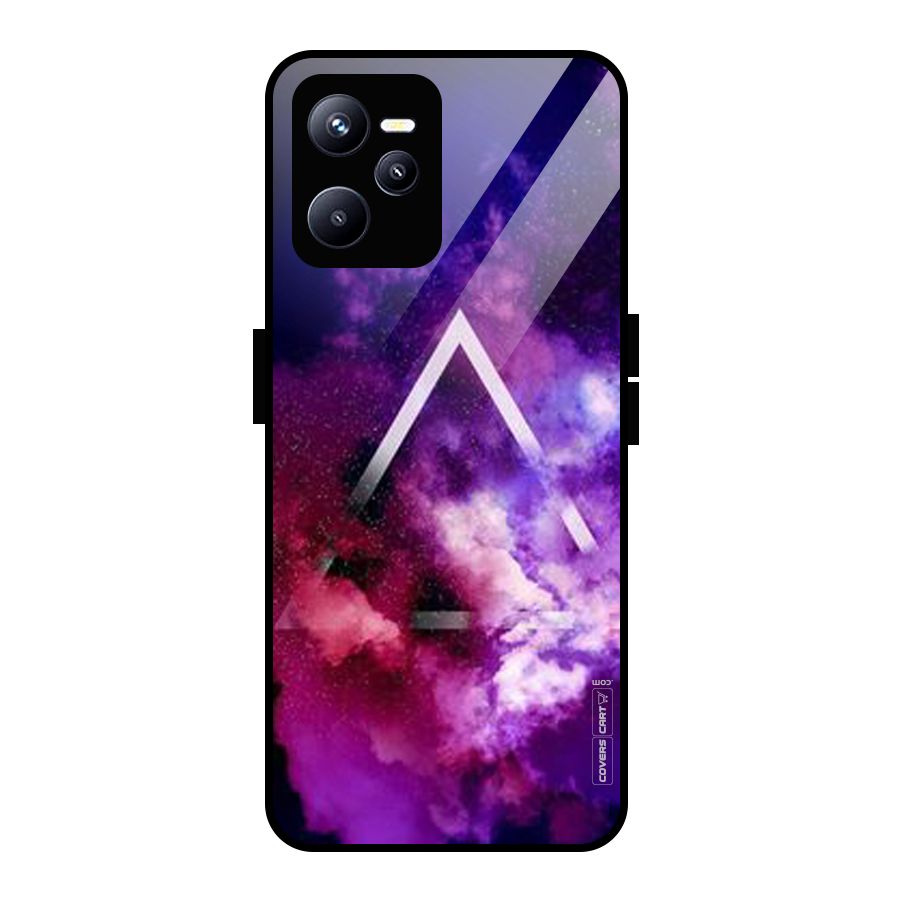 Galaxy Smoke Hues Glass Back Case for Realme C35