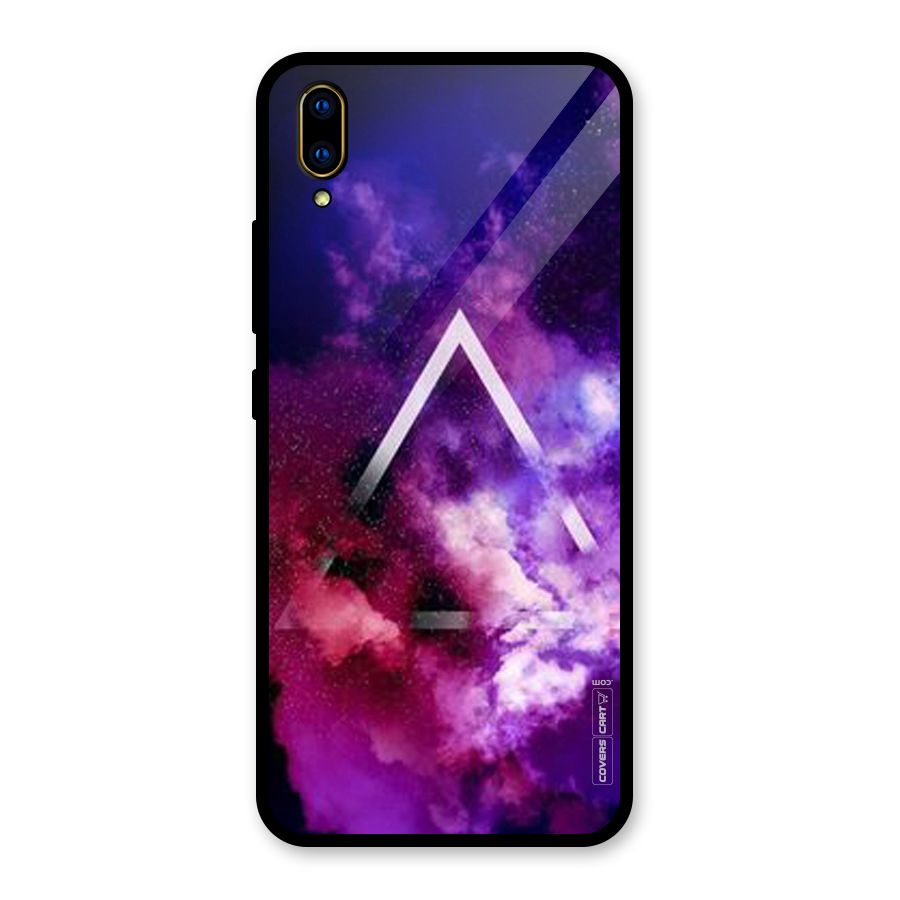 Galaxy Smoke Hues Glass Back Case for Vivo V11 Pro