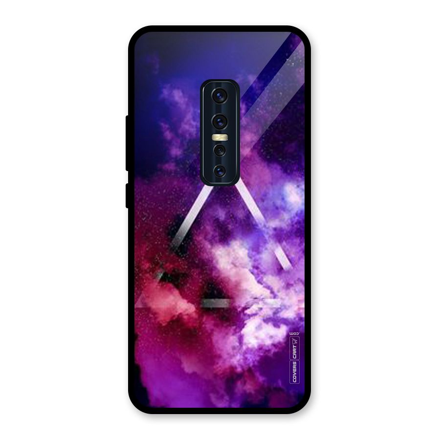 Galaxy Smoke Hues Glass Back Case for Vivo V17 Pro