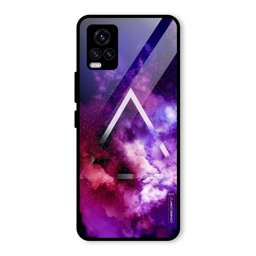 Galaxy Smoke Hues Glass Back Case for Vivo V20 2021
