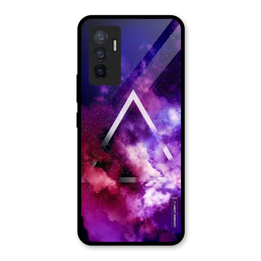 Galaxy Smoke Hues Glass Back Case for Vivo V23e