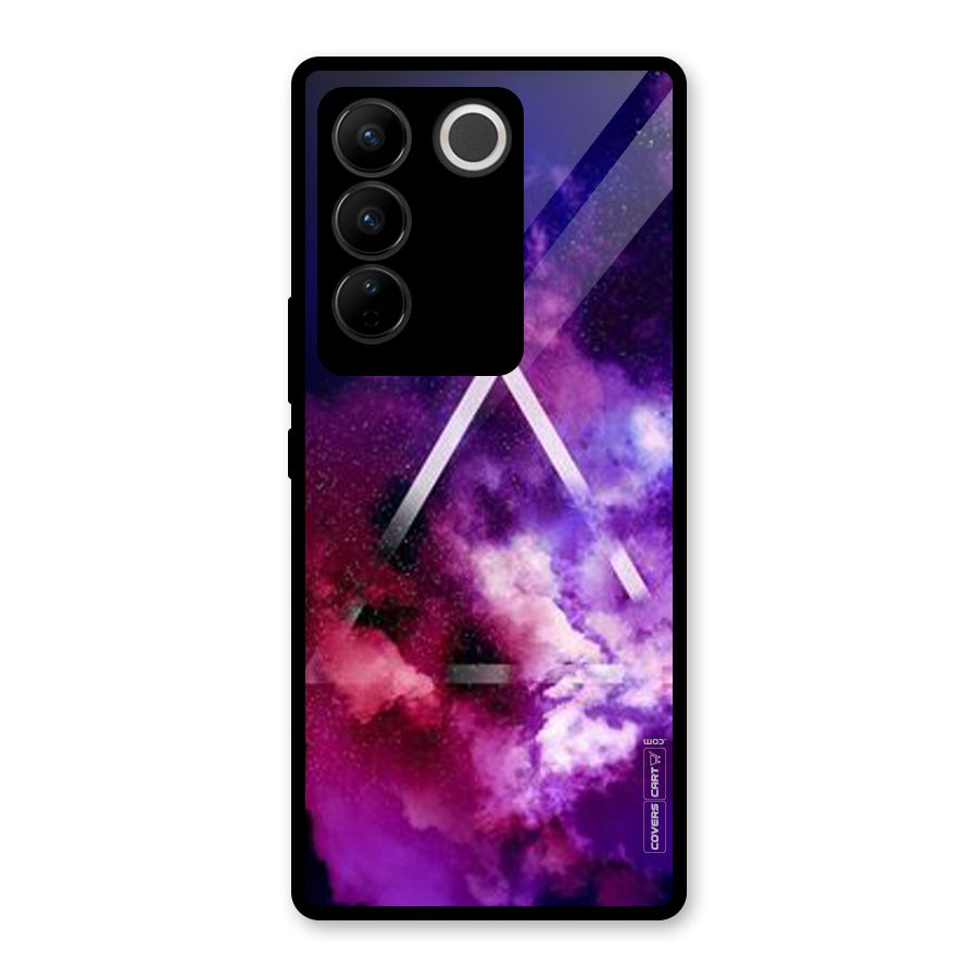 Galaxy Smoke Hues Glass Back Case for Vivo V27