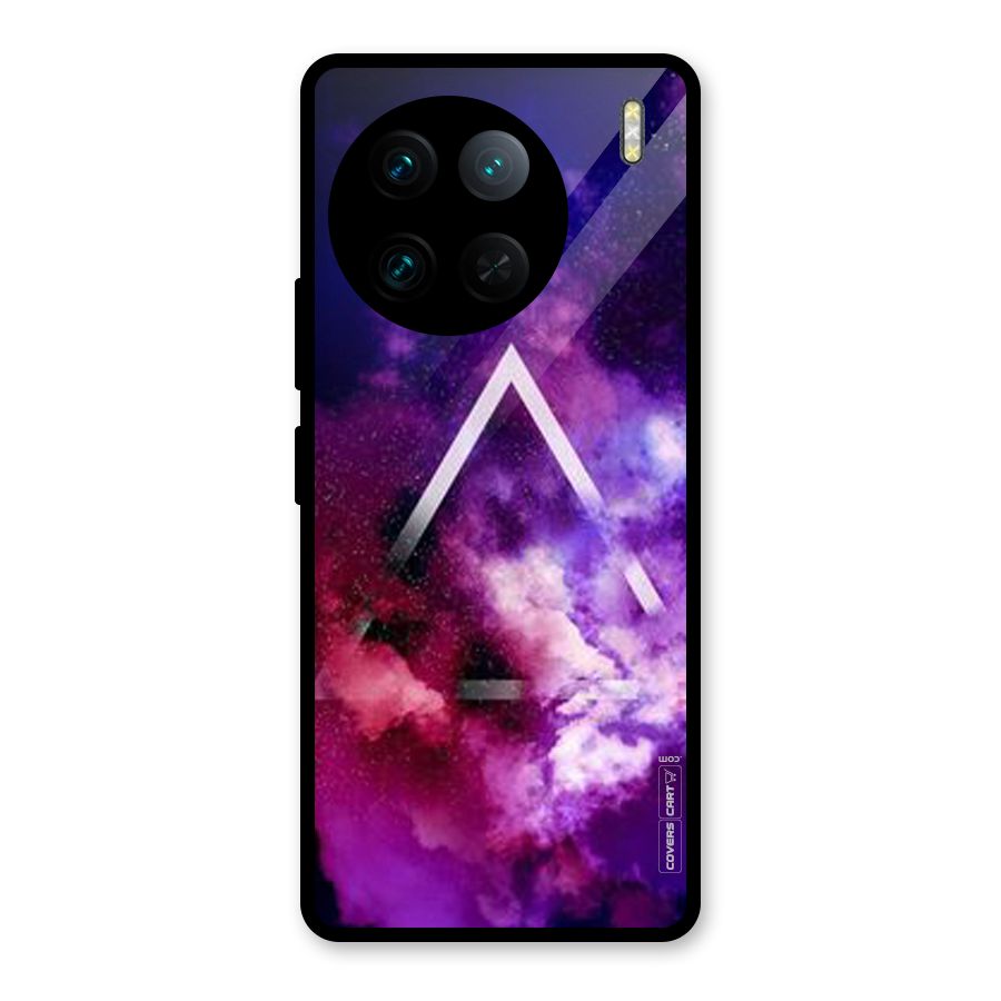 Galaxy Smoke Hues Glass Back Case for Vivo X90 Pro