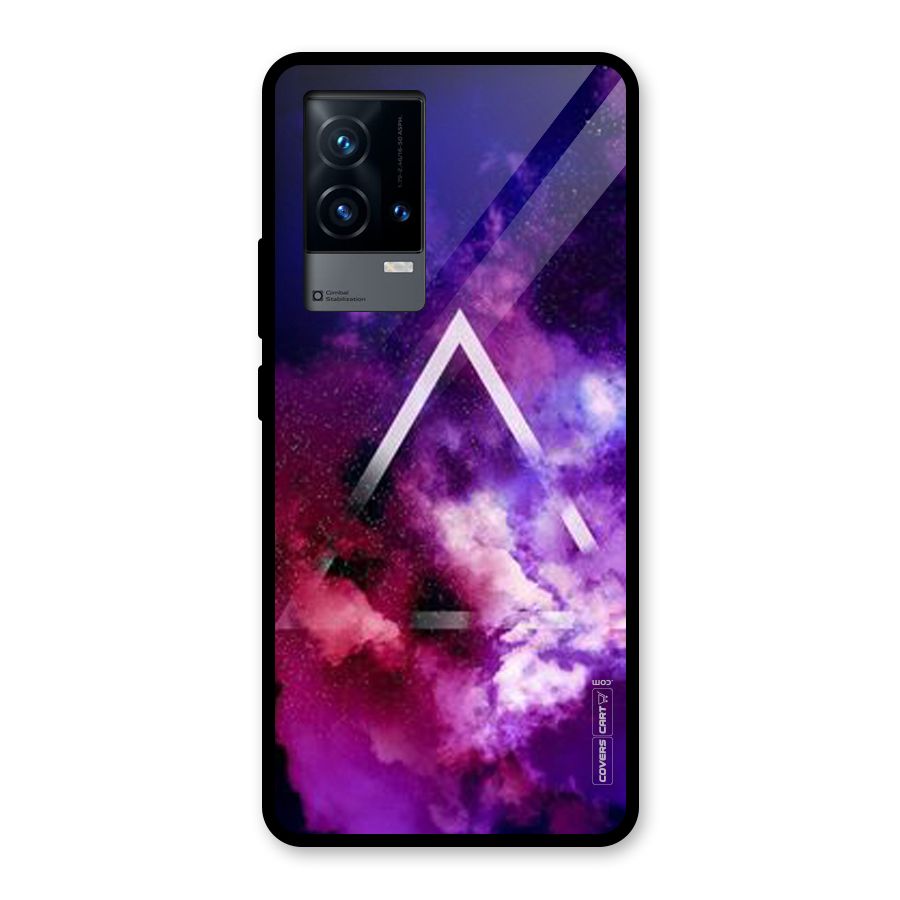 Galaxy Smoke Hues Glass Back Case for iQOO 9 5G