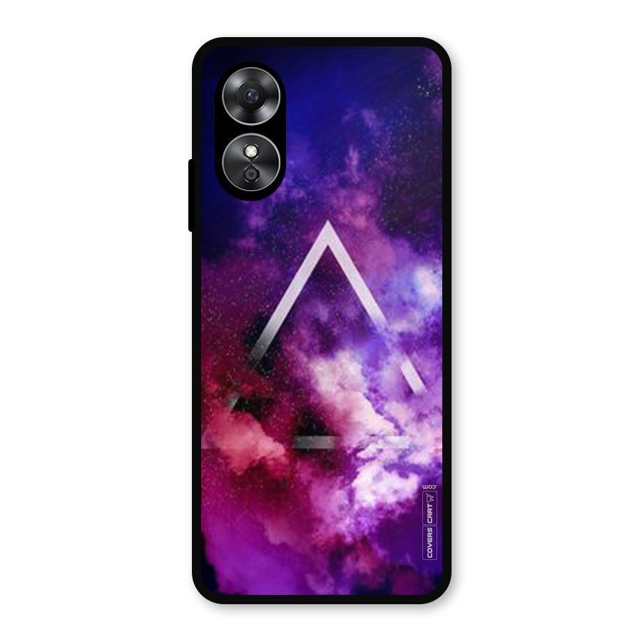 Galaxy Smoke Hues Metal Back Case for Oppo A17