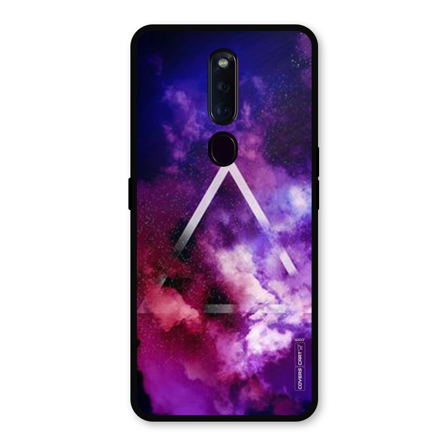 Galaxy Smoke Hues Metal Back Case for Oppo F11 Pro