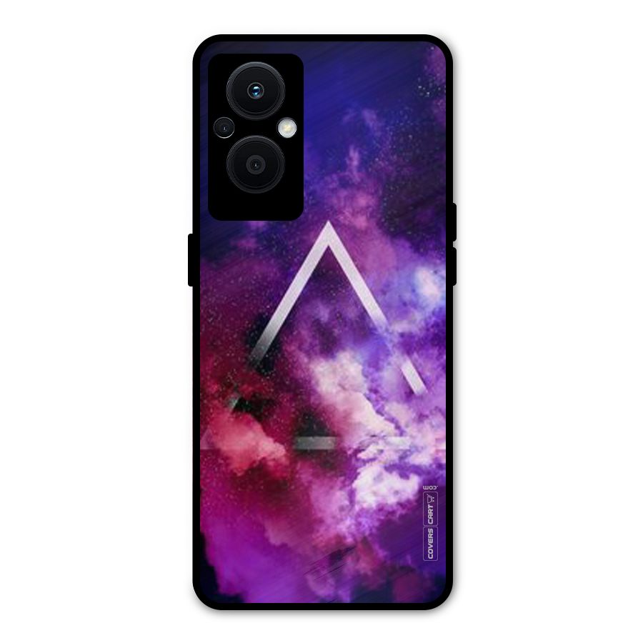 Galaxy Smoke Hues Metal Back Case for Oppo F21 Pro 5G