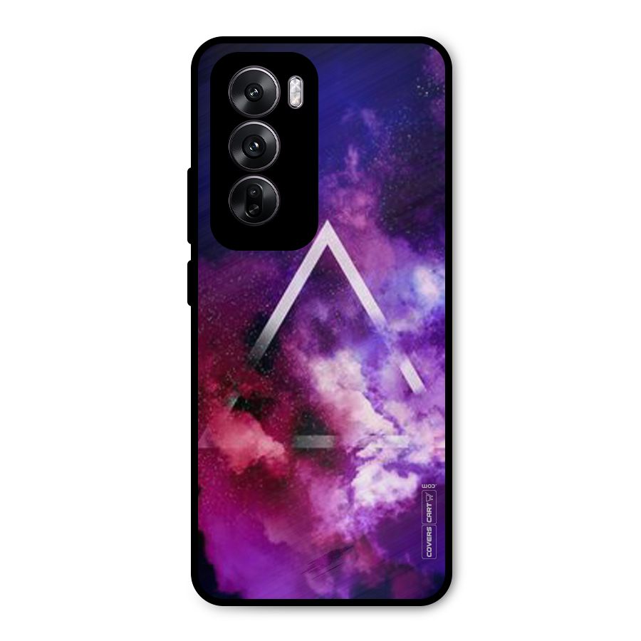 Galaxy Smoke Hues Metal Back Case for Oppo Reno12