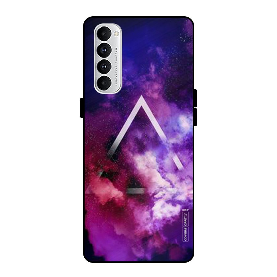 Galaxy Smoke Hues Metal Back Case for Oppo Reno4 Pro