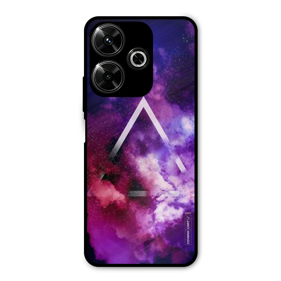 Galaxy Smoke Hues Metal Back Case for Poco M6 Plus