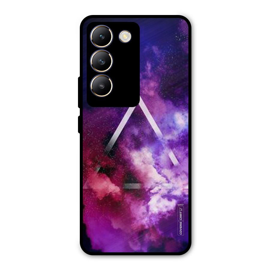Galaxy Smoke Hues Metal Back Case for Vivo T3 5G