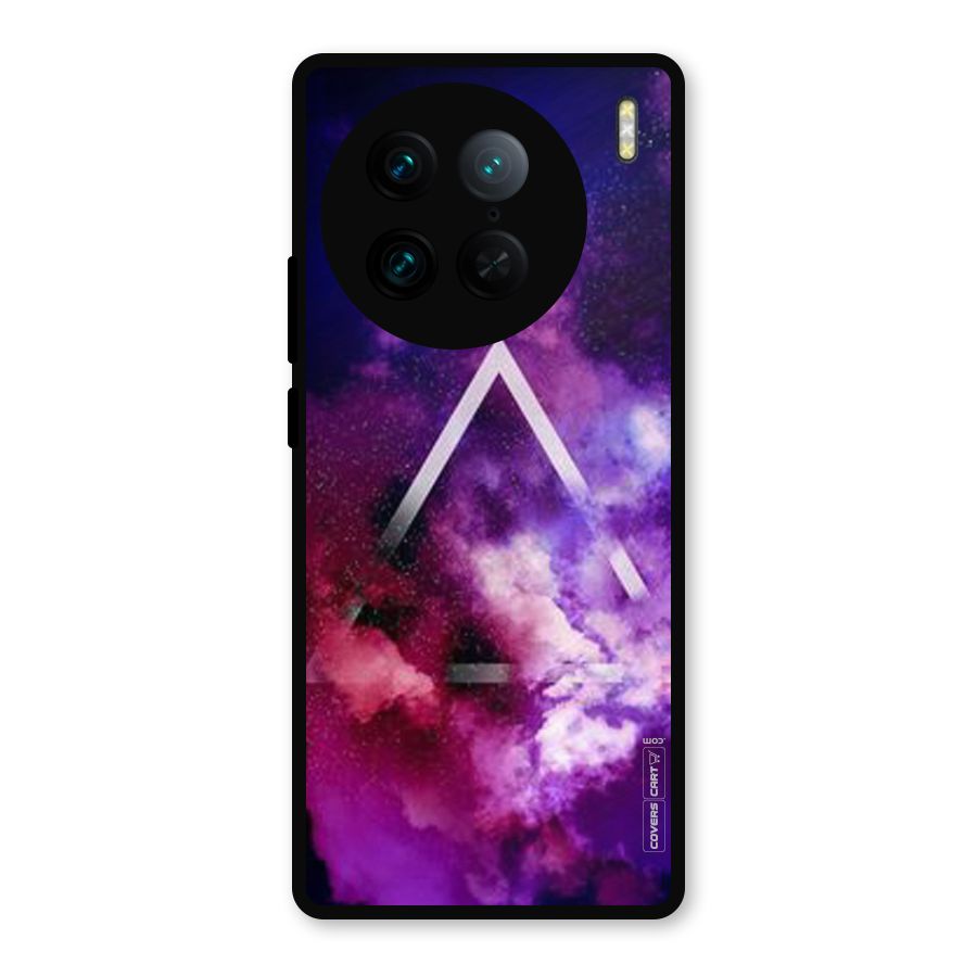 Galaxy Smoke Hues Metal Back Case for Vivo X90 Pro