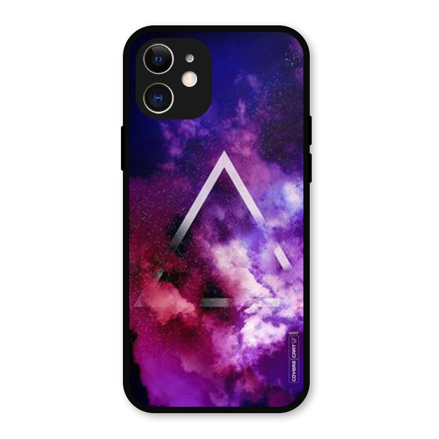 Galaxy Smoke Hues Metal Back Case for iPhone 12