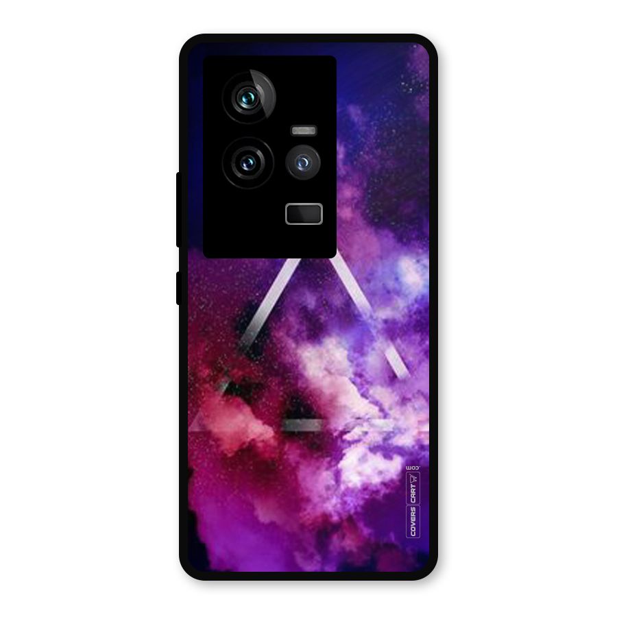 Galaxy Smoke Hues Metal Back Case for iQOO 11 5G
