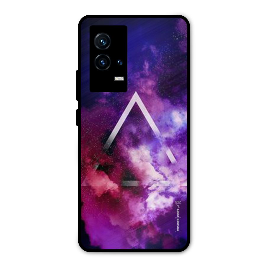 Galaxy Smoke Hues Metal Back Case for iQOO 9 5G