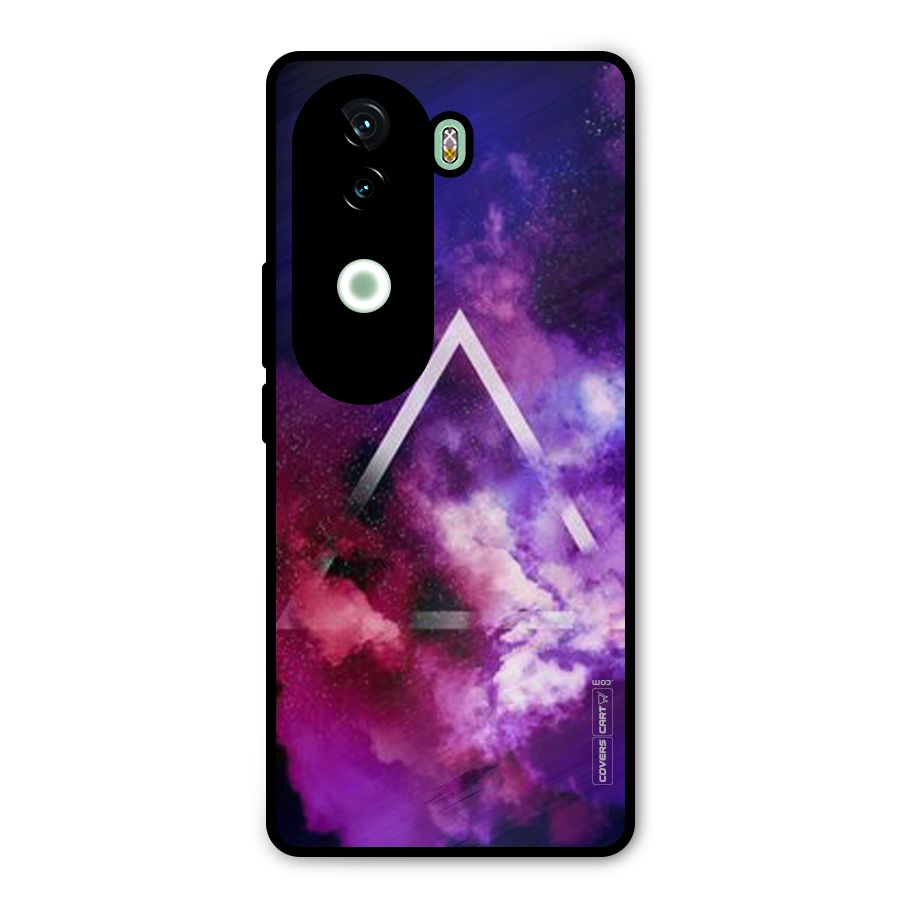 Galaxy Smoke Hues Metal Back Case for iQOO Z9s