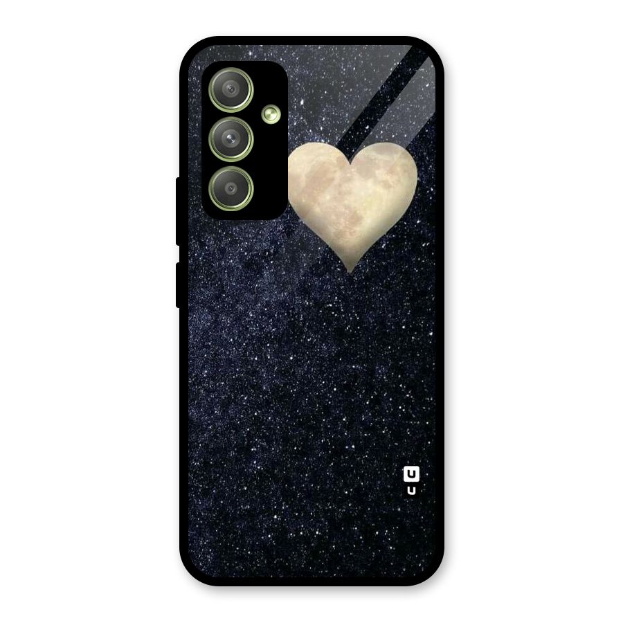 Galaxy Space Heart Glass Back Case for Galaxy A54