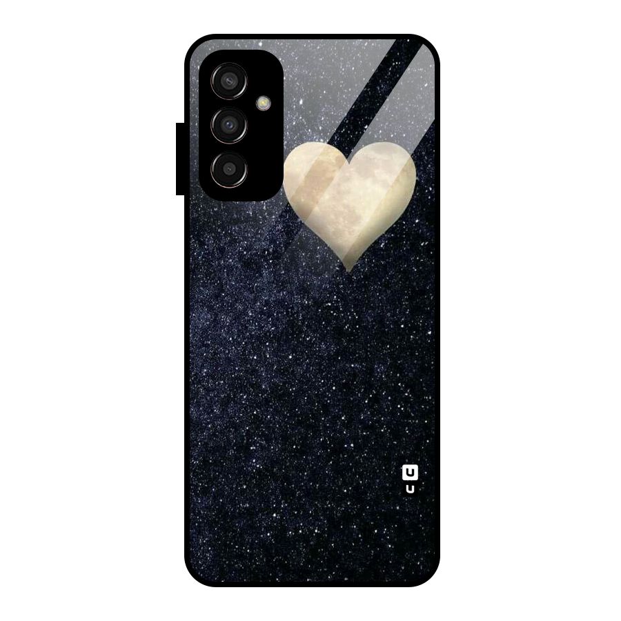 Galaxy Space Heart Glass Back Case for Galaxy F13