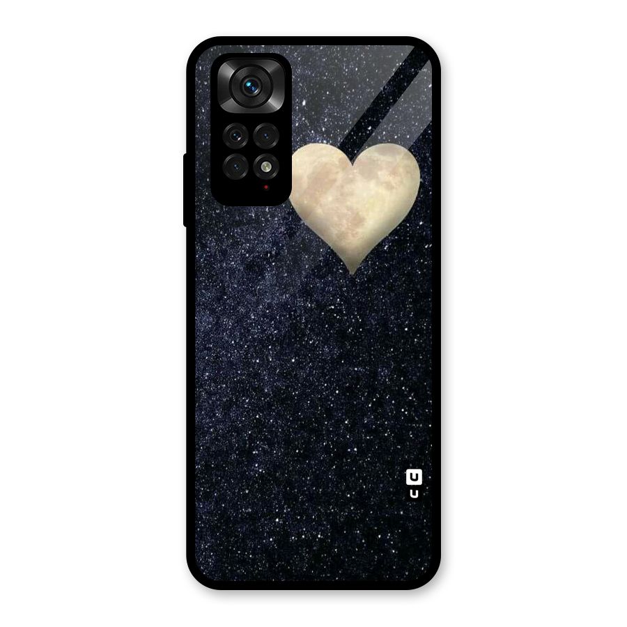 Galaxy Space Heart Glass Back Case for Redmi Note 11S