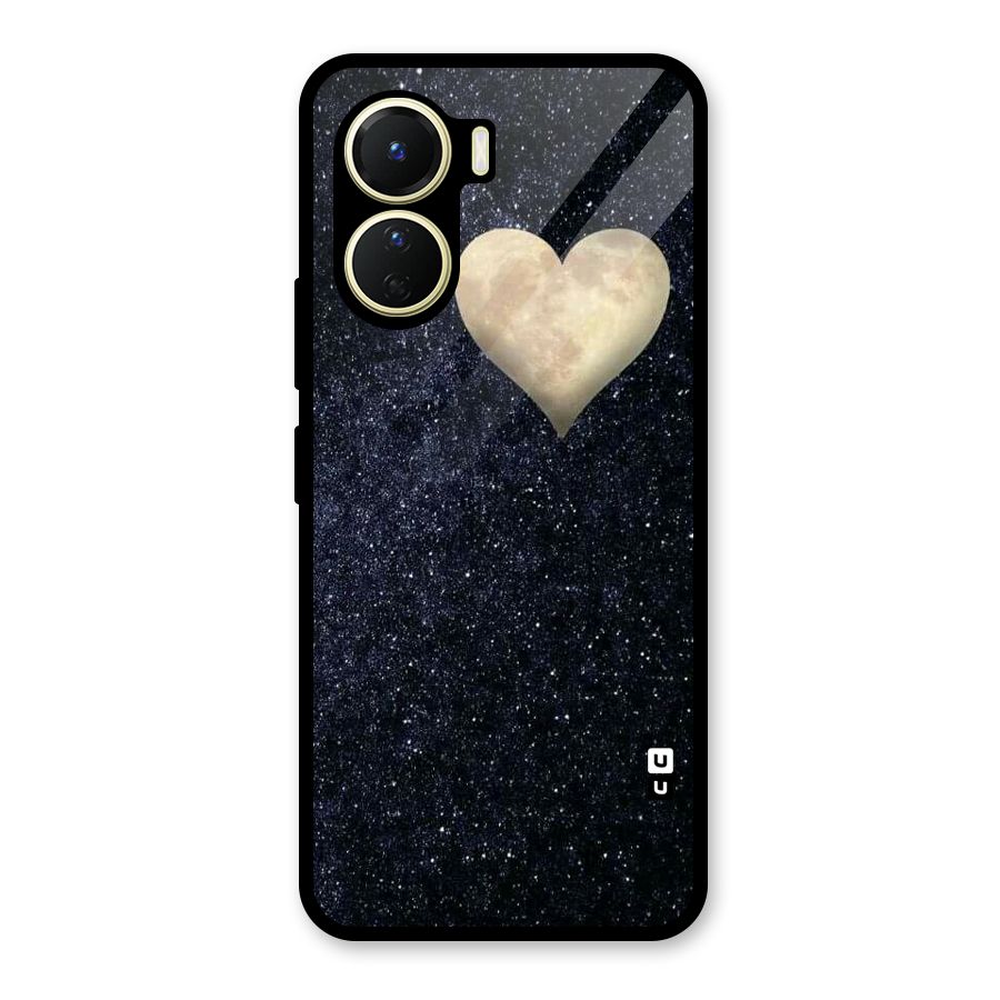 Galaxy Space Heart Glass Back Case for Vivo Y56