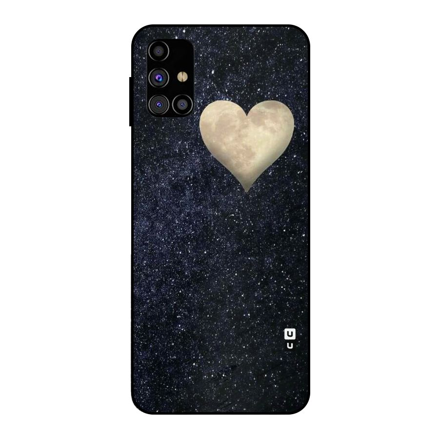 Galaxy Space Heart Metal Back Case for Galaxy M31s