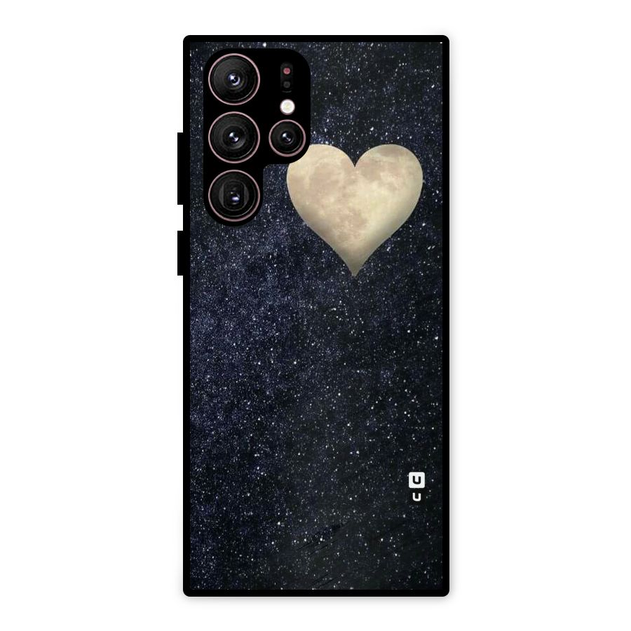 Galaxy Space Heart Metal Back Case for Galaxy S22 Ultra 5G