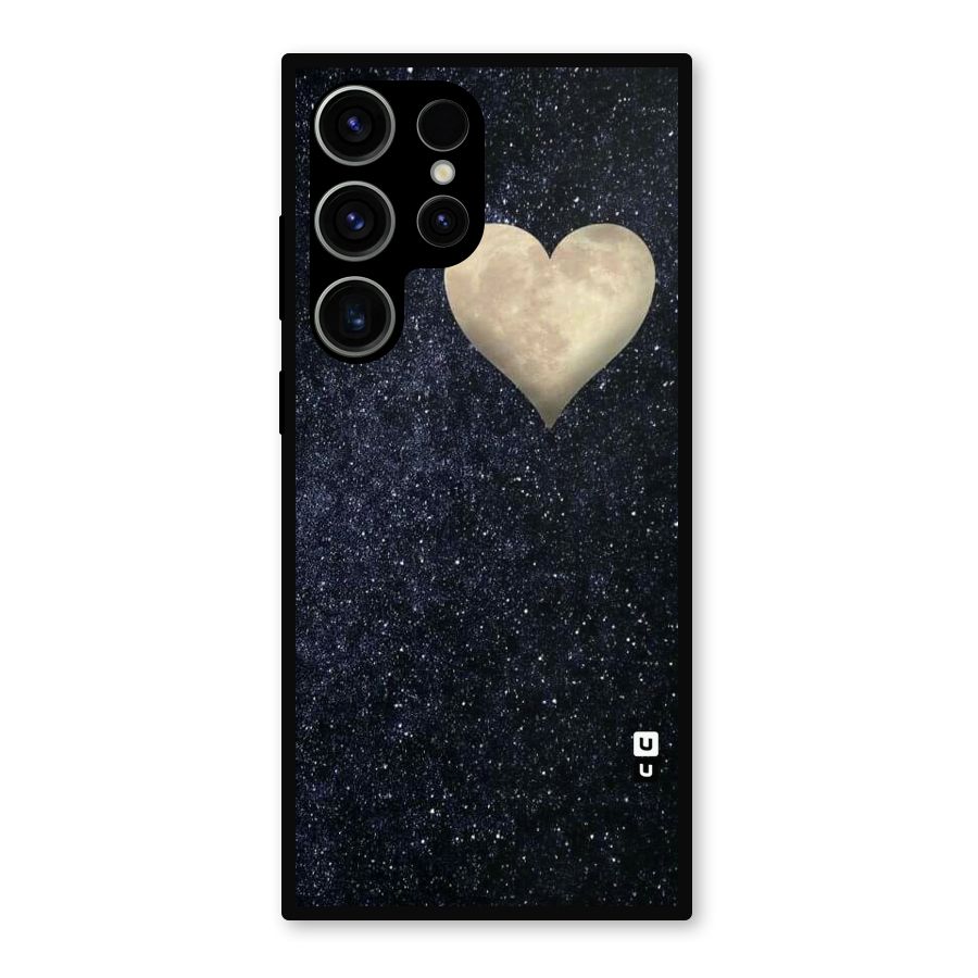 Galaxy Space Heart Metal Back Case for Galaxy S23 Ultra