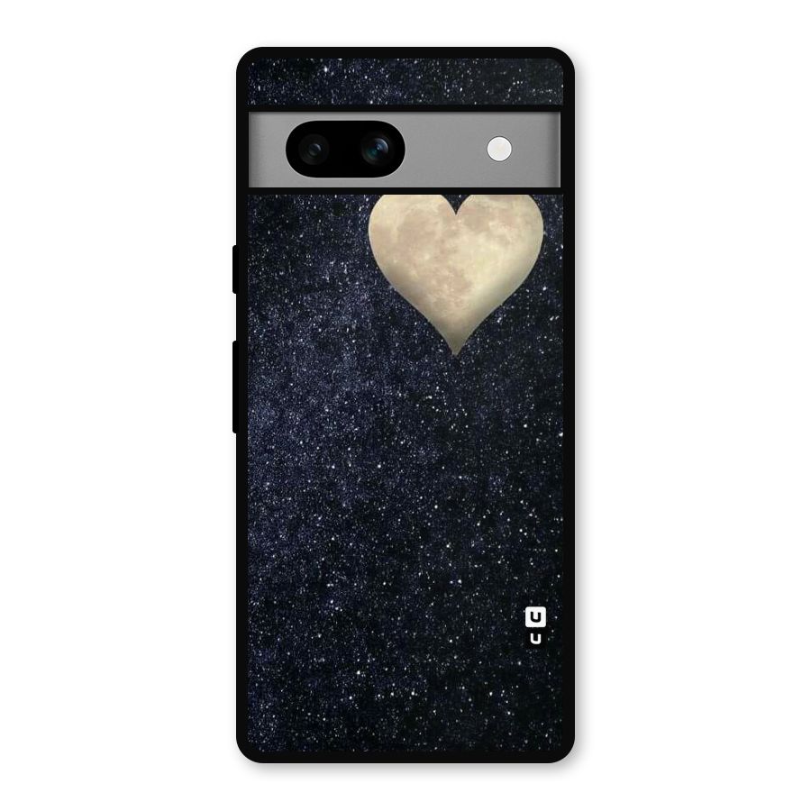 Galaxy Space Heart Metal Back Case for Google Pixel 7a