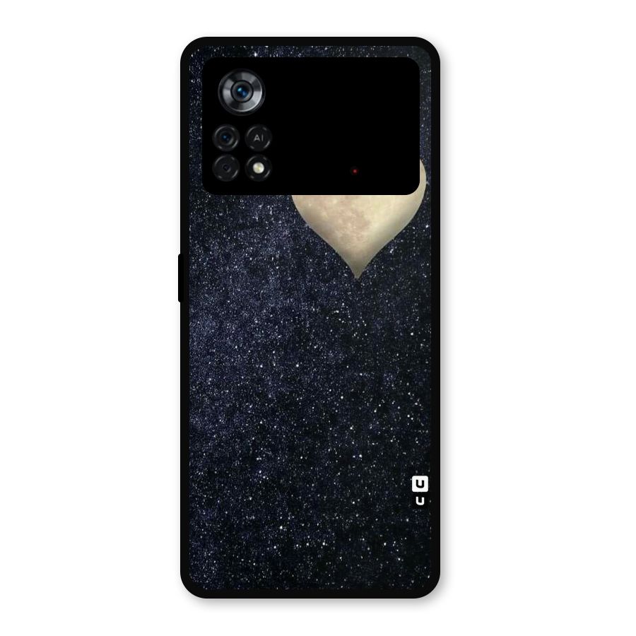 Galaxy Space Heart Metal Back Case for Poco X4 Pro 5G