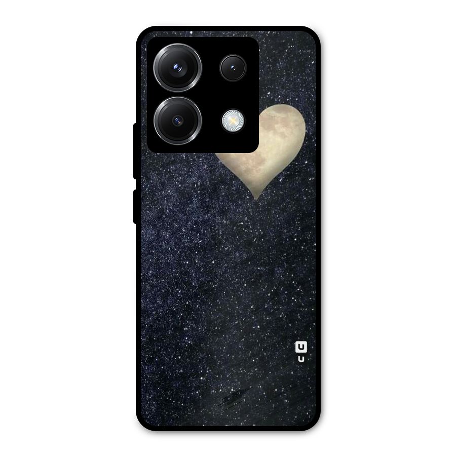 Galaxy Space Heart Metal Back Case for Poco X6