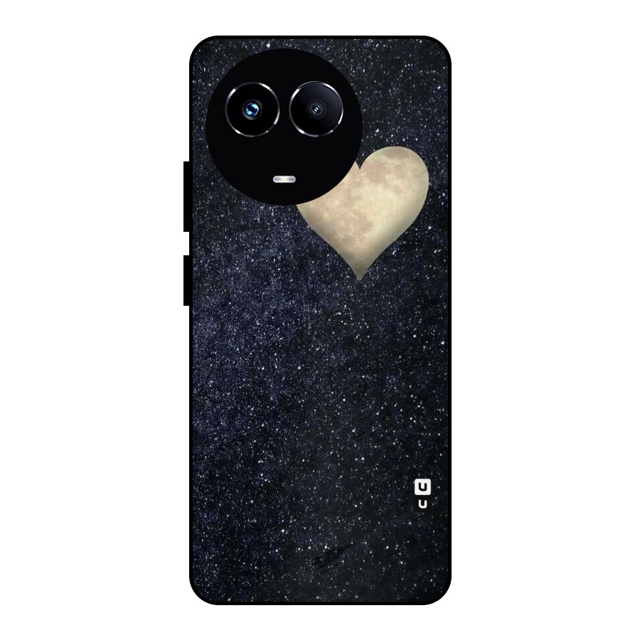 Galaxy Space Heart Metal Back Case for Realme 11X