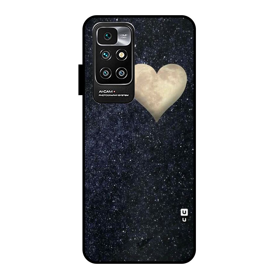 Galaxy Space Heart Metal Back Case for Redmi 10 Prime