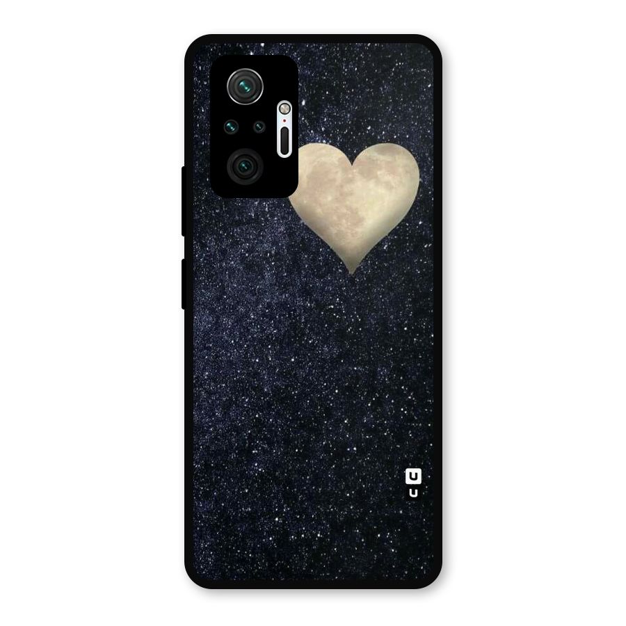 Galaxy Space Heart Metal Back Case for Redmi Note 10 Pro