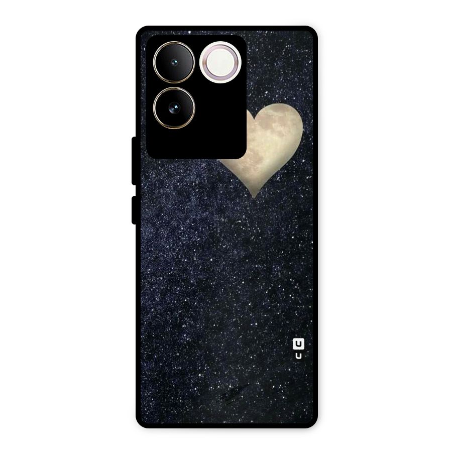 Galaxy Space Heart Metal Back Case for Vivo T2 Pro