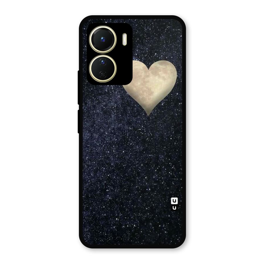 Galaxy Space Heart Metal Back Case for Vivo T2x